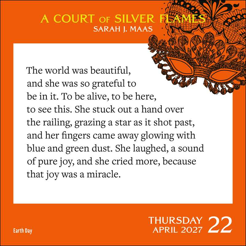A Court of Thorns and Roses 2027 Day-to-Day Calendar : Sarah J.  Maas