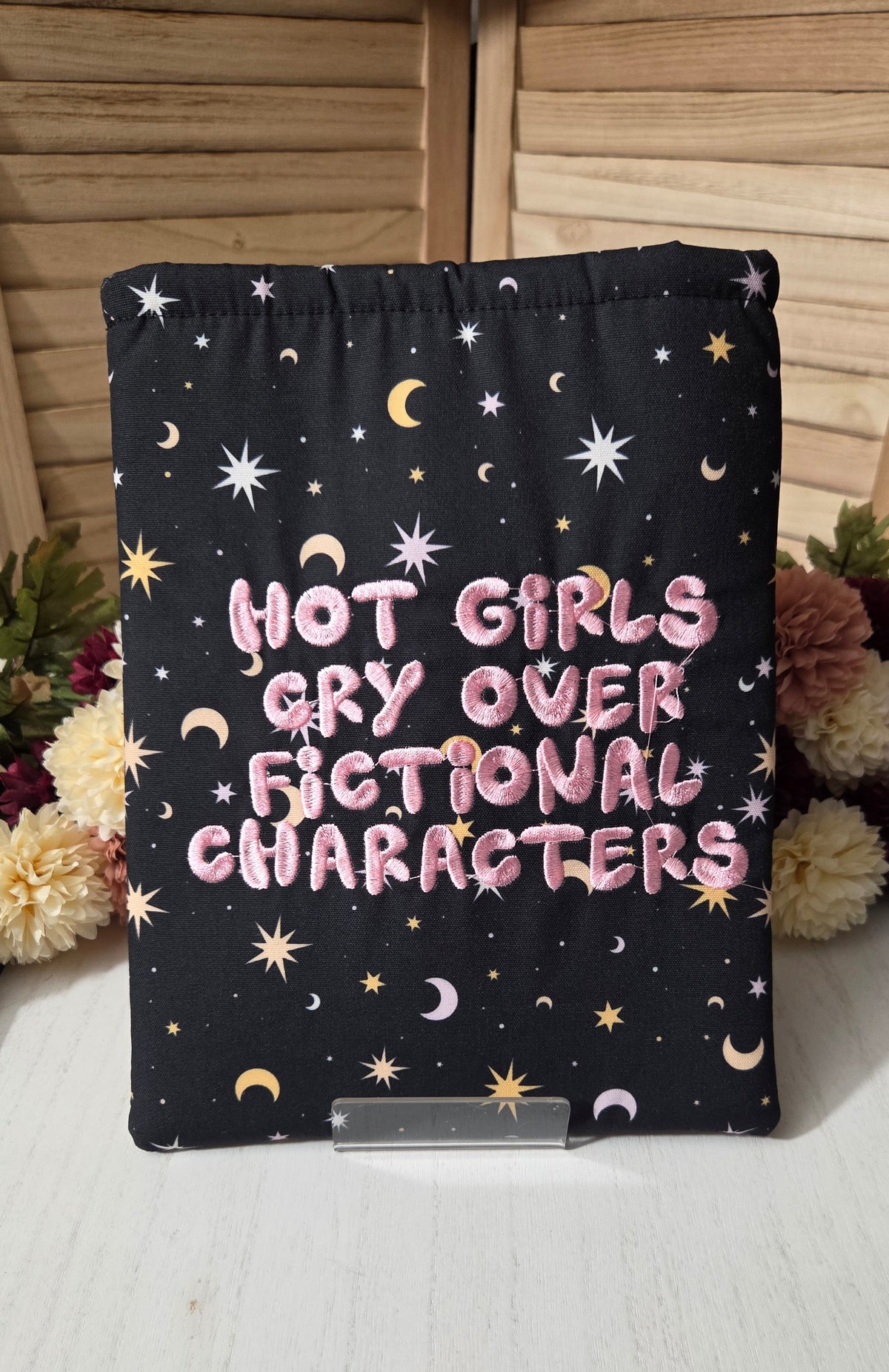 Hot Girls Cry Over Fictional Characters Book Sleeve
