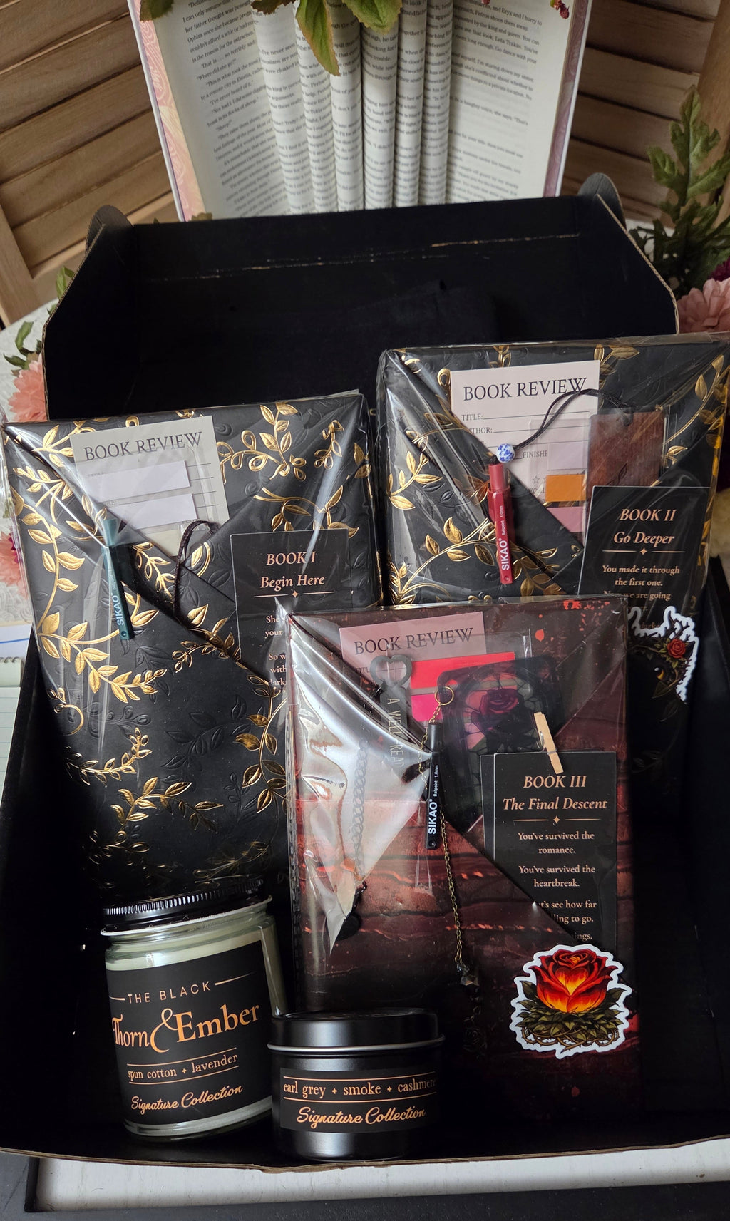 The Black Thorn & Ember Custom Book Box