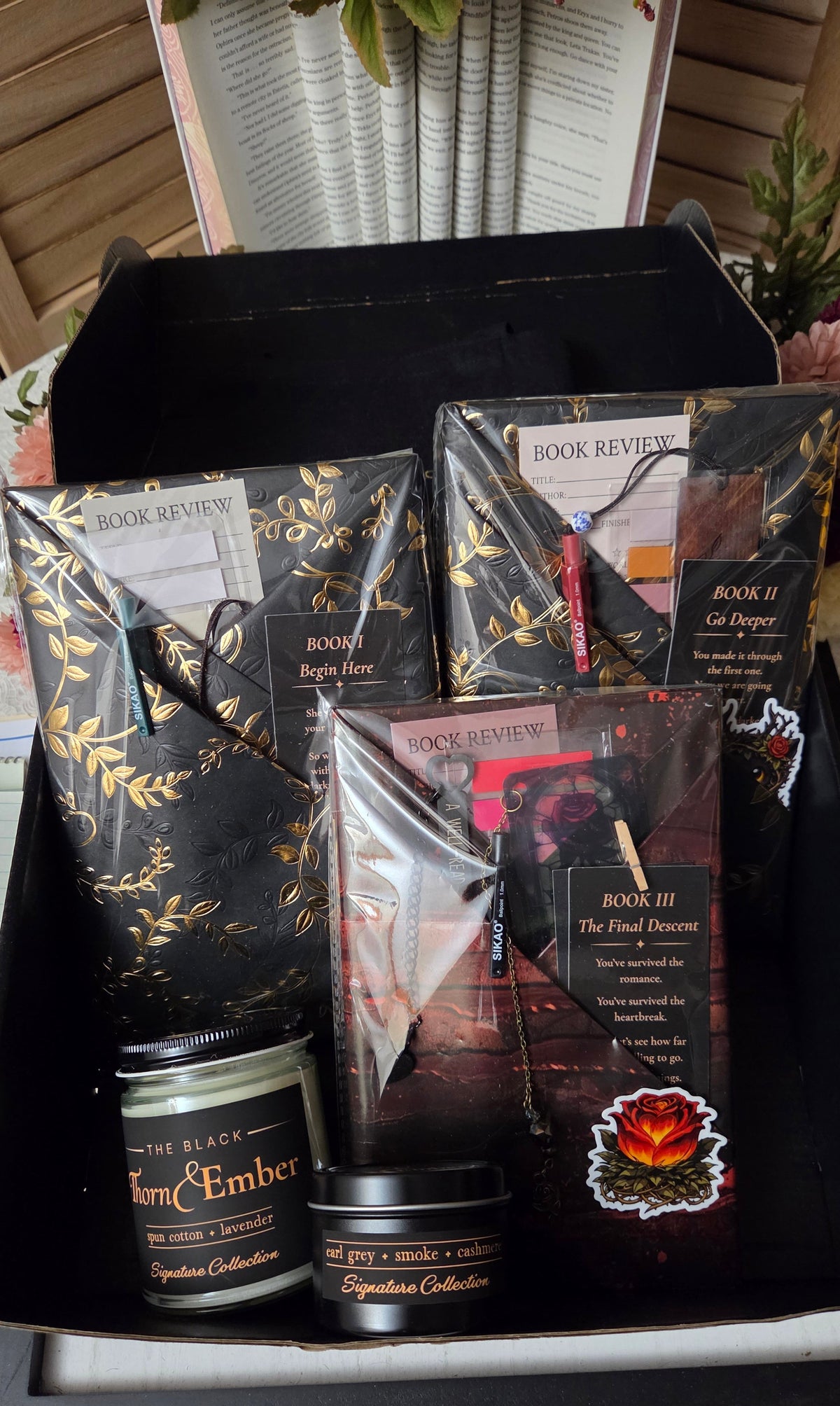 The Black Thorn & Ember Custom Book Box