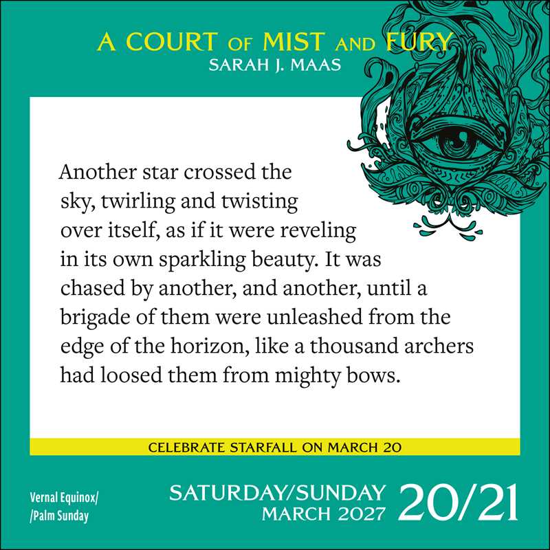 A Court of Thorns and Roses 2027 Day-to-Day Calendar : Sarah J.  Maas