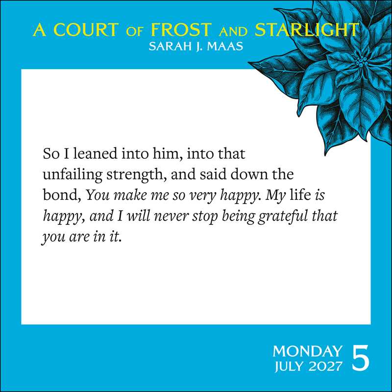 A Court of Thorns and Roses 2027 Day-to-Day Calendar : Sarah J.  Maas